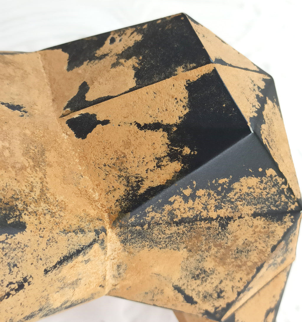 40% OFF Weathered Ochre Gorilla — Geometric Sculpture