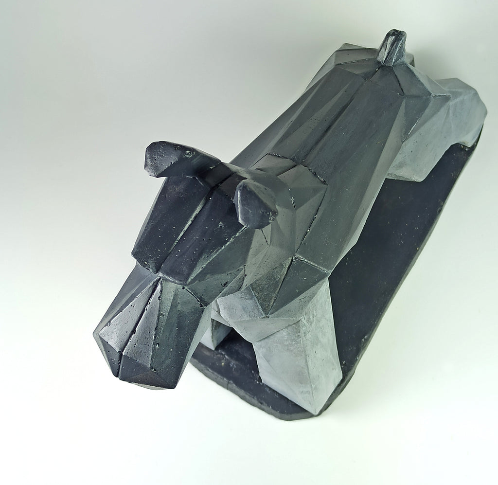 40% OFF Grey White Schnauzer — Geometric Sculpture