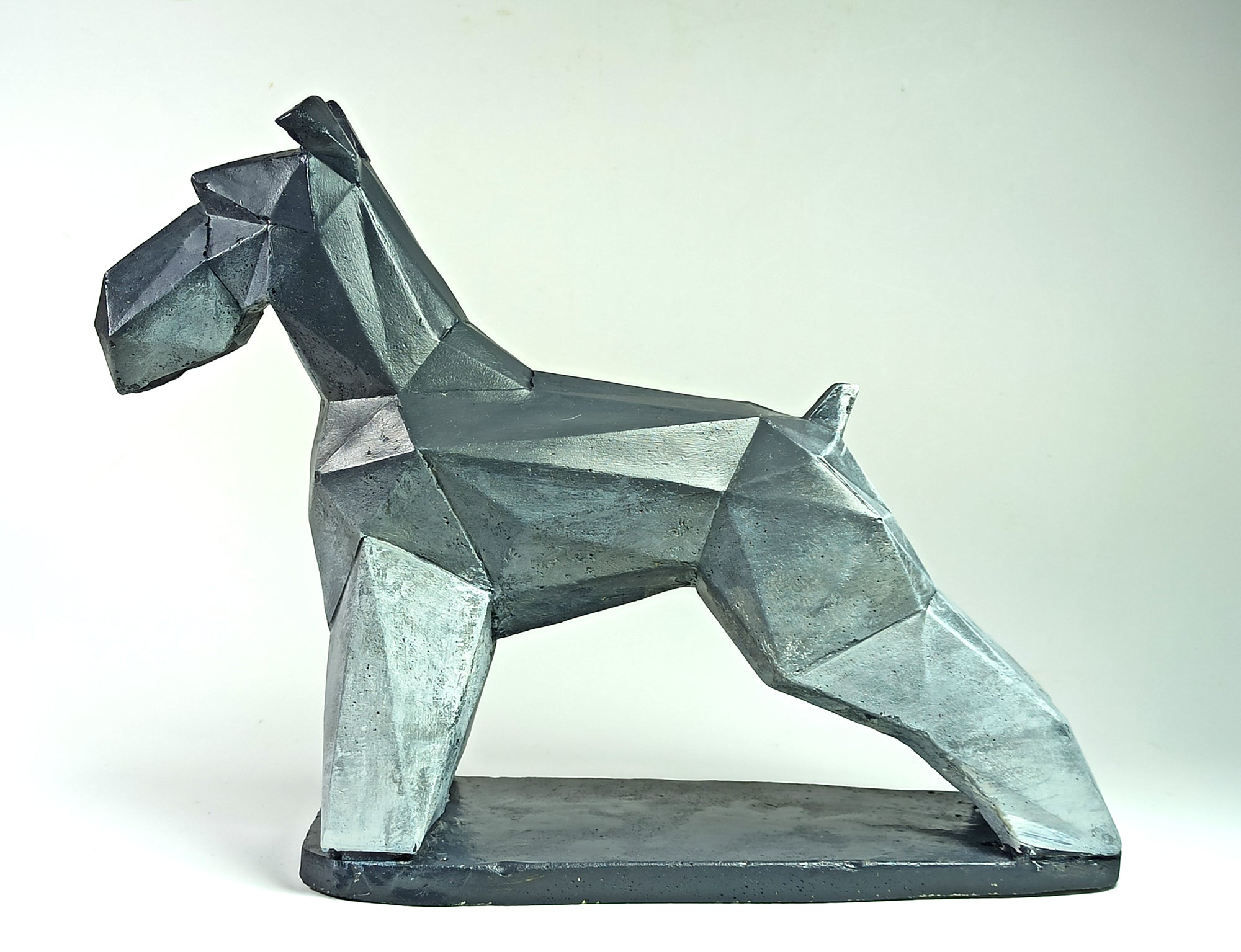 40% OFF Grey White Schnauzer — Geometric Sculpture