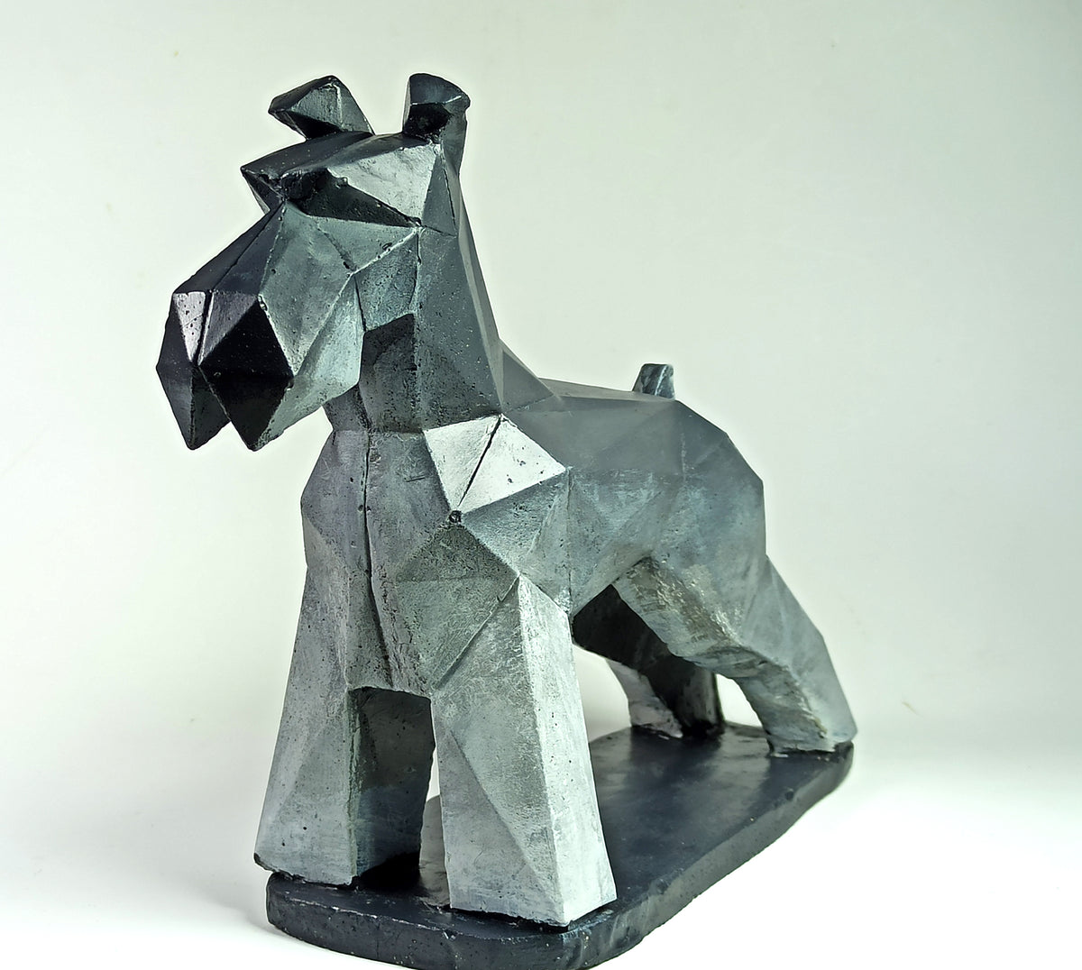 40% OFF Grey White Schnauzer — Geometric Sculpture