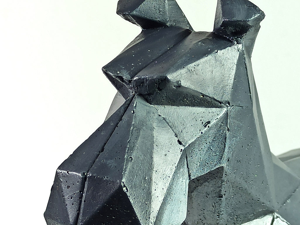 40% OFF Grey White Schnauzer — Geometric Sculpture