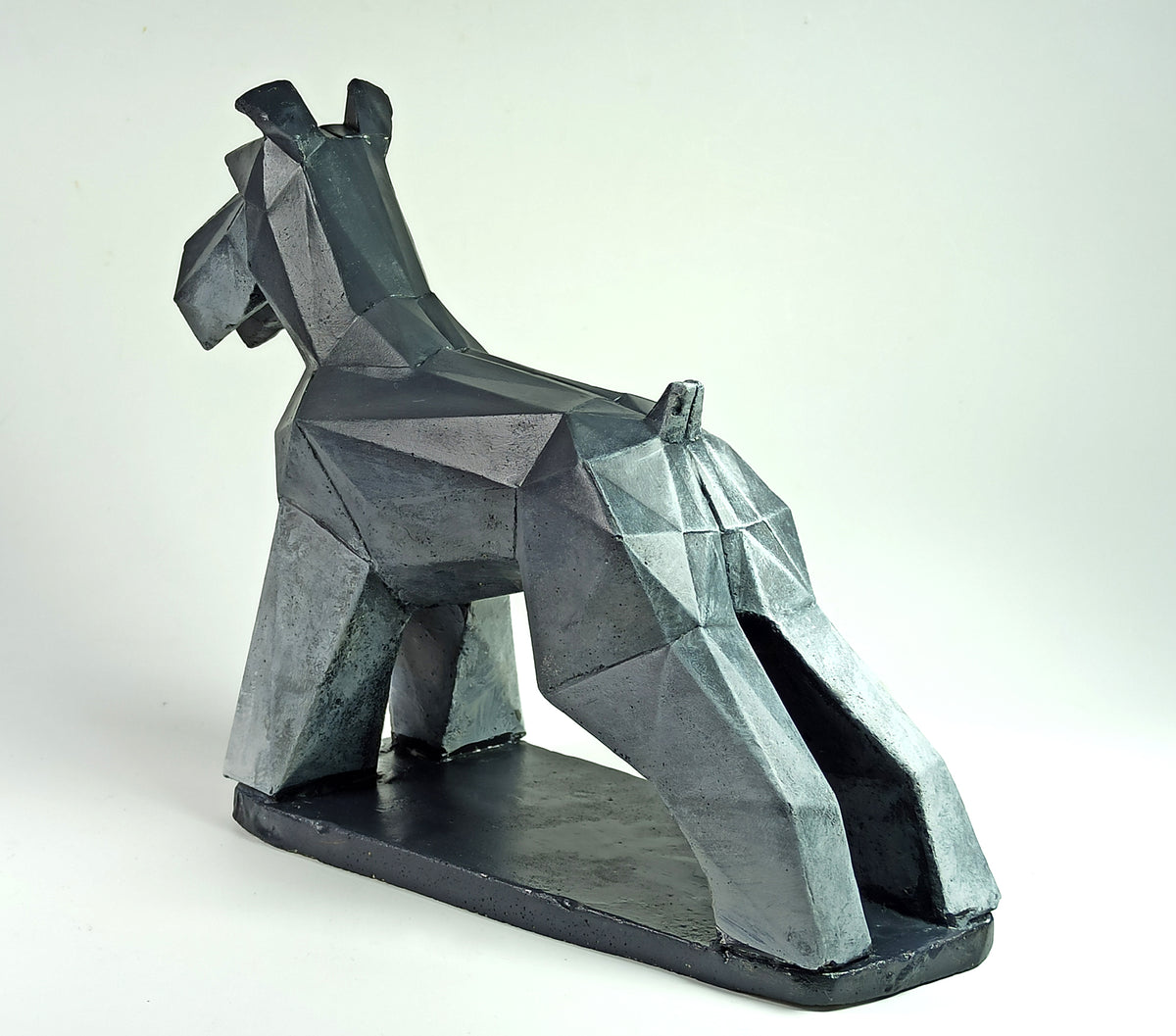 40% OFF Grey White Schnauzer — Geometric Sculpture