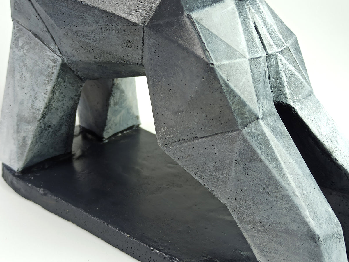 40% OFF Grey White Schnauzer — Geometric Sculpture