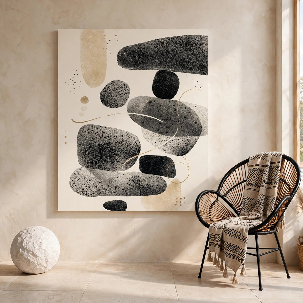 40% OFF Cosmic Pebbles Abstract — Canvas Print