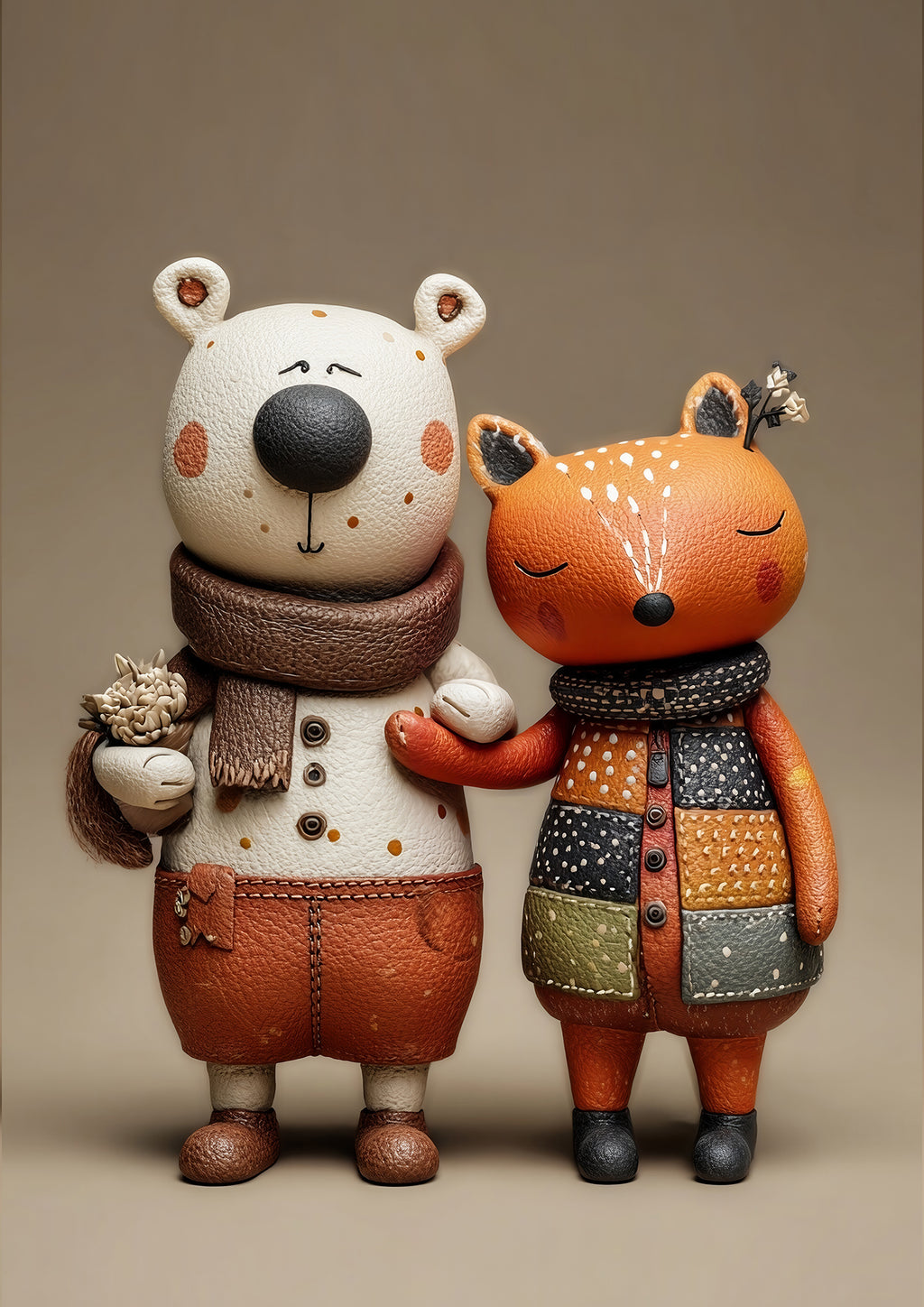40% OFF Bear & Fox Autumn Friends Art Print | Children's Room Decor | A2 & 50×70 cm Poster