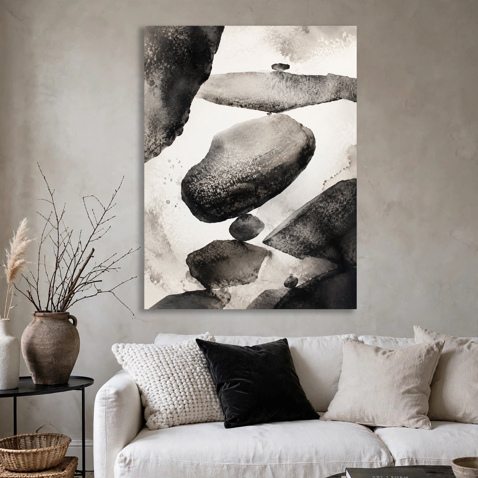 40% OFF Zen Boulder Abstract — Canvas Print