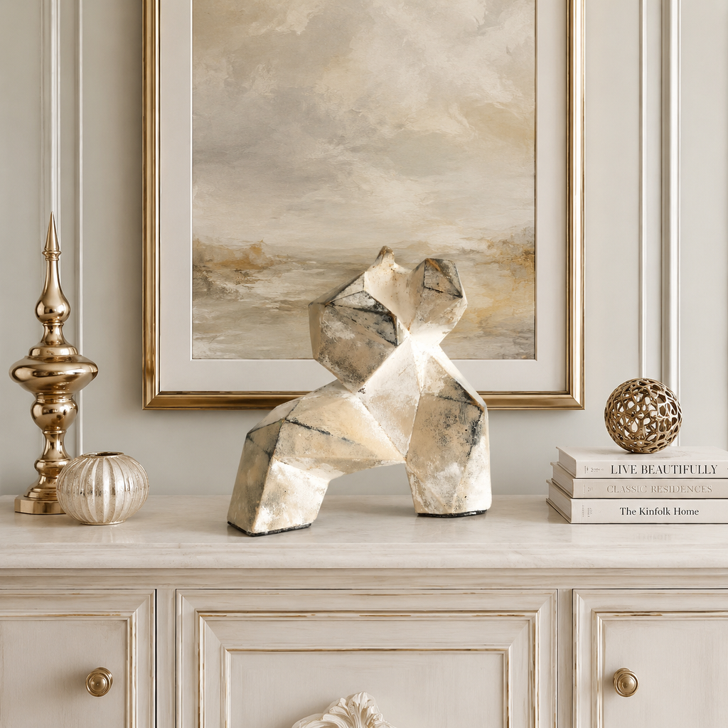 40% OFF Ash Grey Tai Chi Figure — Geometric Sculpture