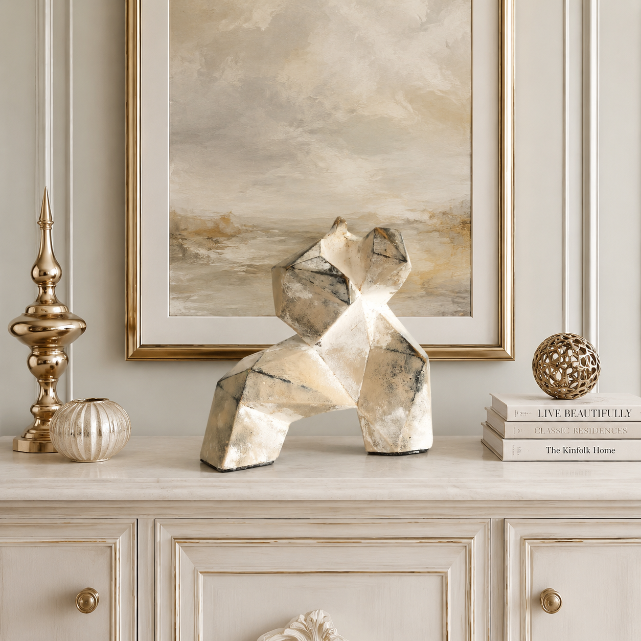 40% OFF Ash Grey Tai Chi Figure — Geometric Sculpture