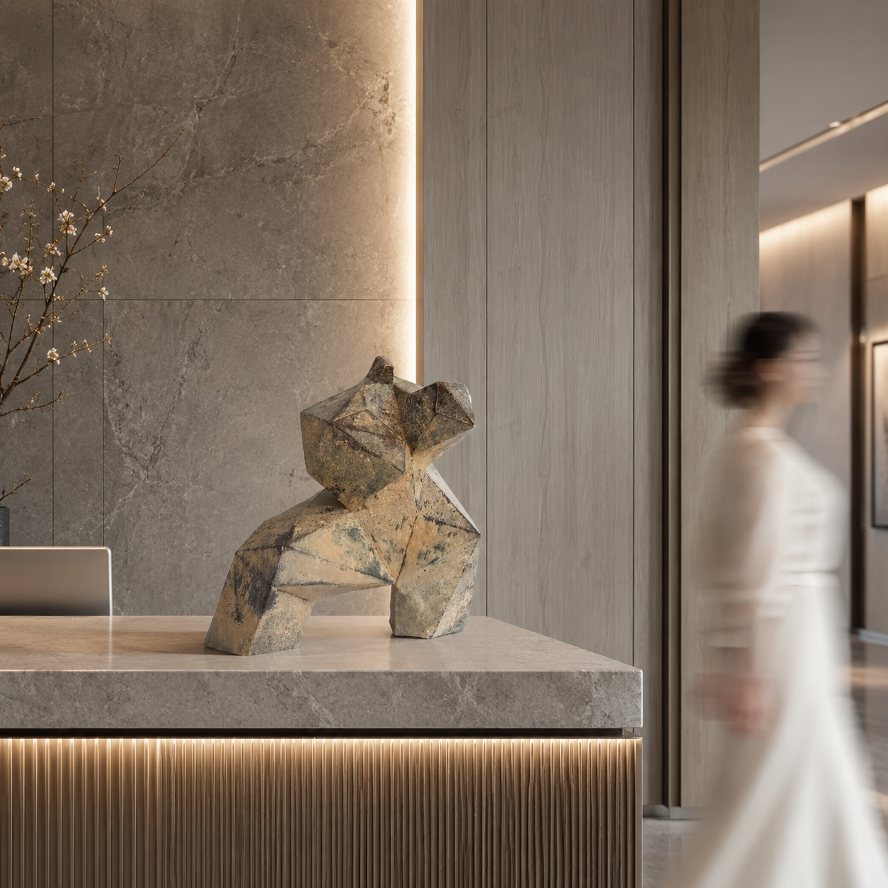 40% OFF Fossil Gold Tai Chi Figure — Geometric Sculpture