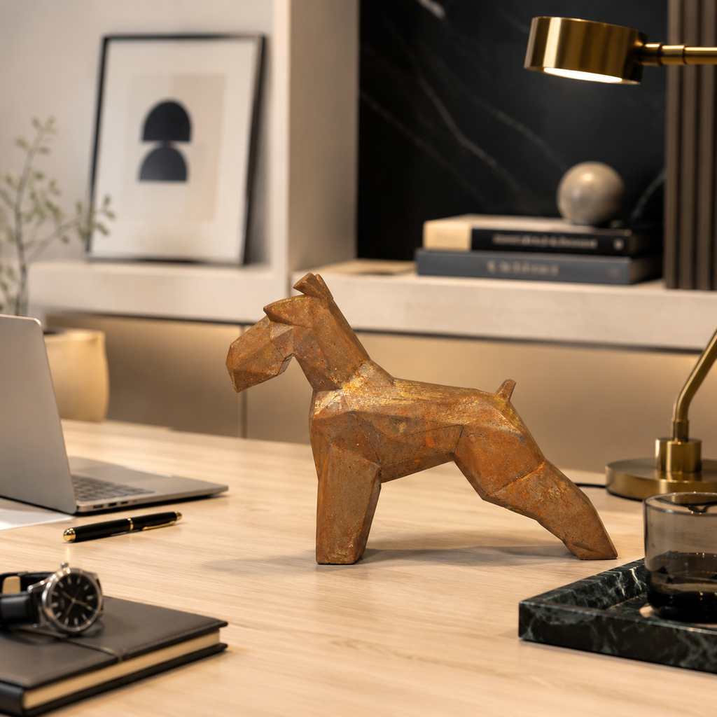 40% OFF Iron Rust Schnauzer — Geometric Sculpture