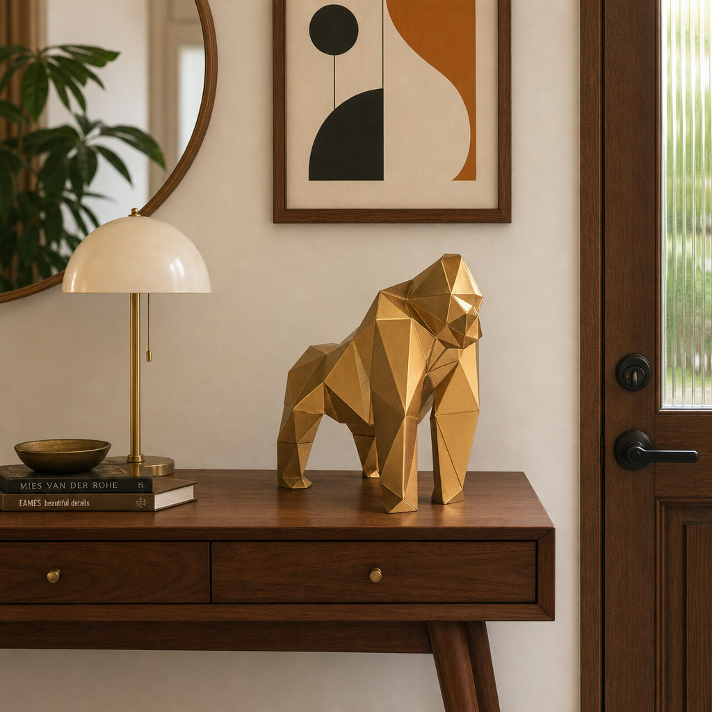 40% OFF Gold Gorilla — Geometric Sculpture