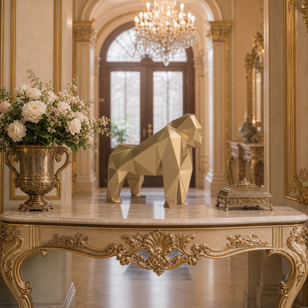 40% OFF Gold Gorilla — Geometric Sculpture