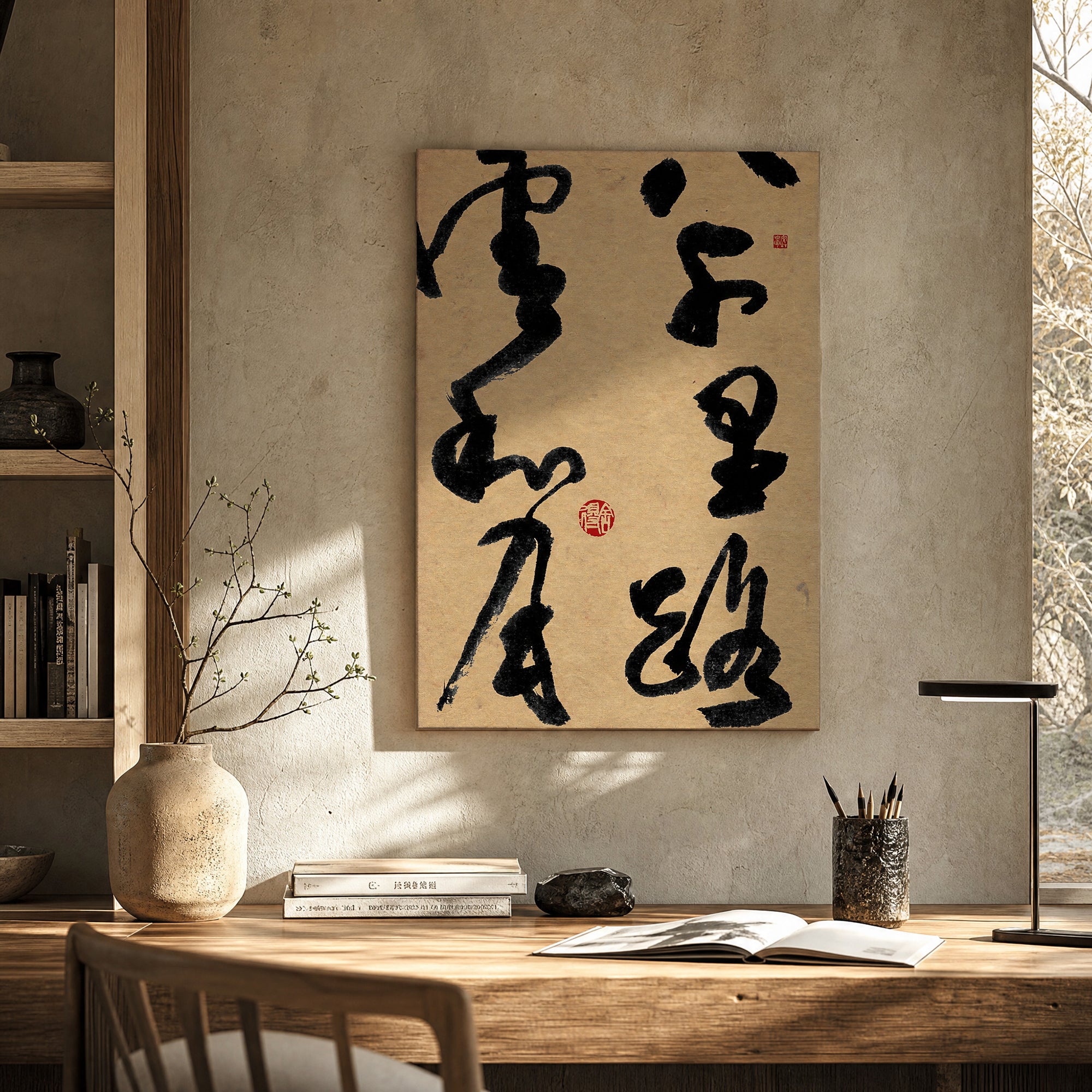 40% OFF "八千里路雲和月" Chinese Calligraphy — Canvas Print