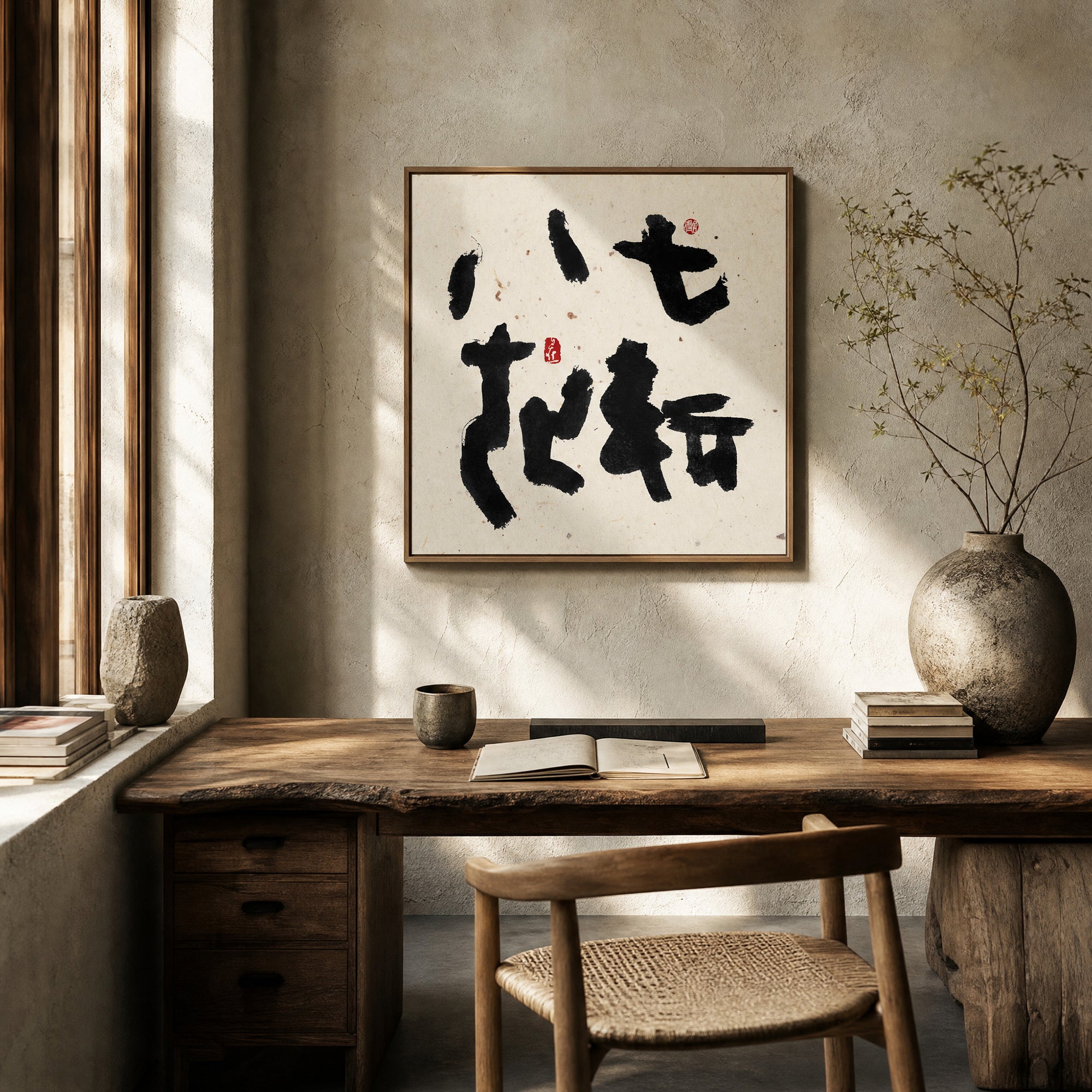 40% OFF 「七轉八起」 "Rise Again" Chinese Calligraphy — Canvas Print