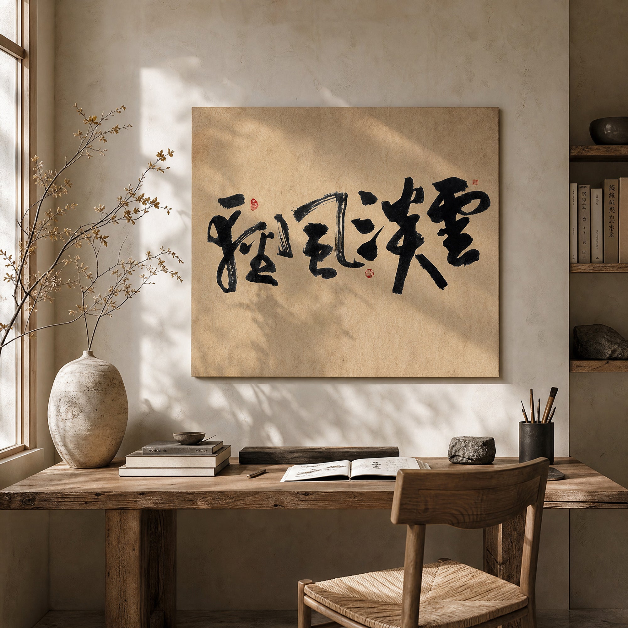 40% OFF 「雲淡風輕」 "Light as Clouds" Chinese Calligraphy — Canvas Print
