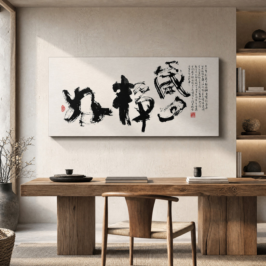 40% OFF 「歲月靜好」 "Still Waters" Chinese Calligraphy — Canvas Print