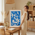 40% OFF Blue Flock Abstract — Canvas Print