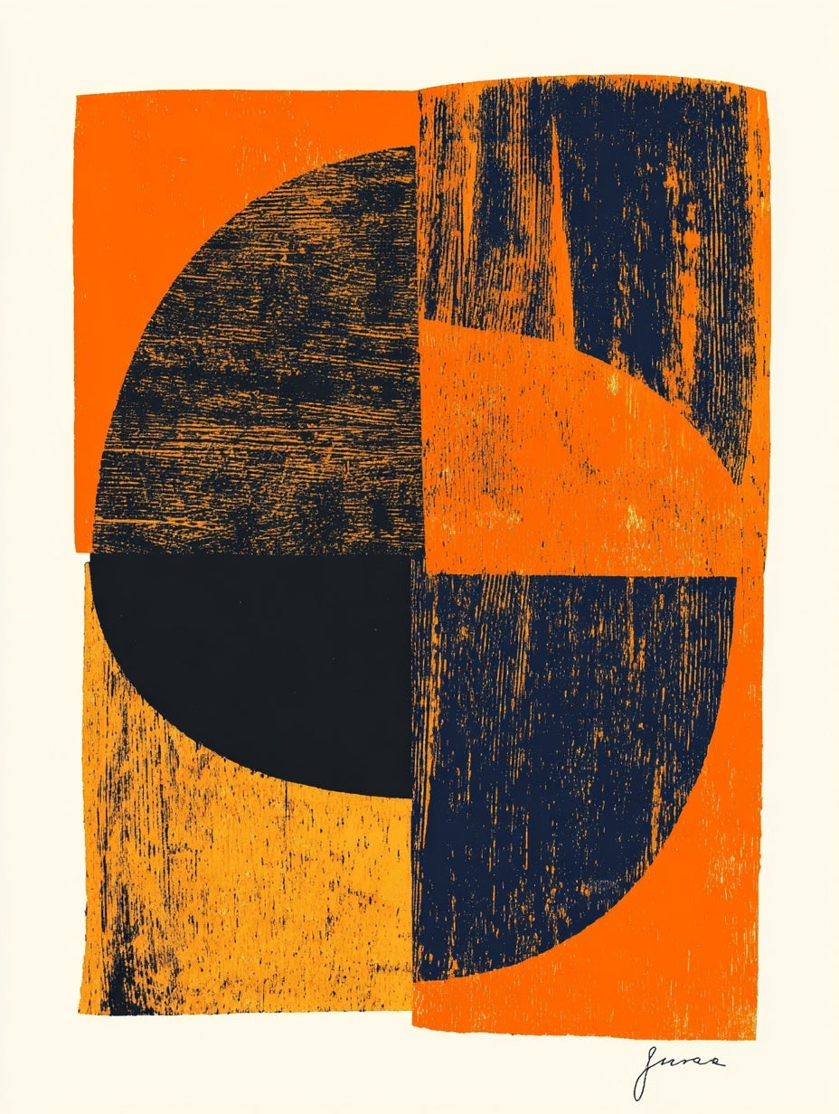 40% OFF Midnight Citrus Abstract — Canvas Print