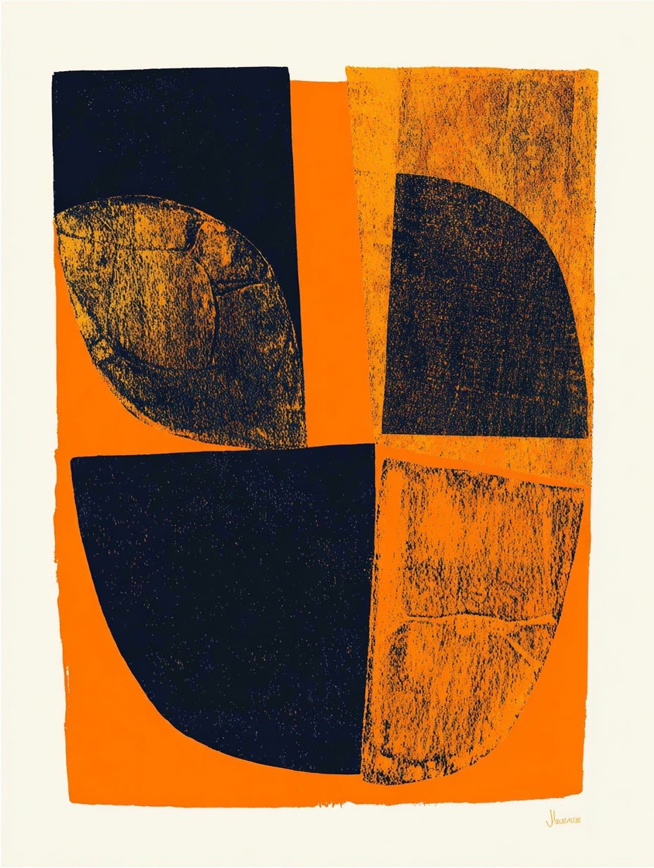 40% OFF Midnight Citrus Abstract — Canvas Print
