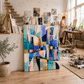 40% OFF Azure Mosaic Abstract — Canvas Print