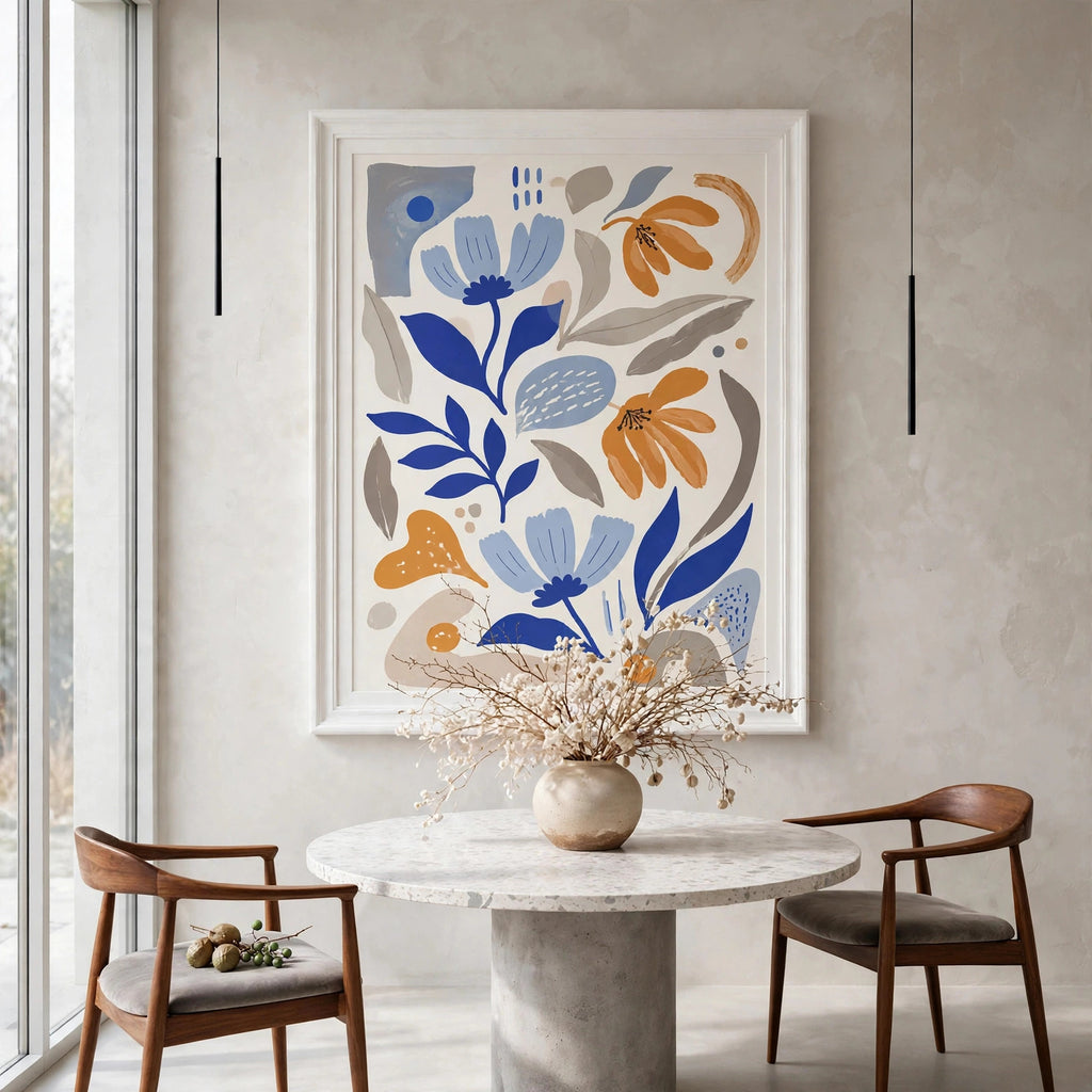40% OFF Blue Poppy Garden Art Print | A2 & 50×70 cm Poster