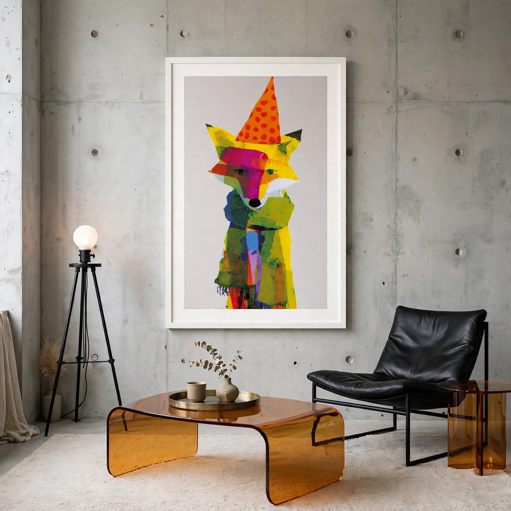 40% OFF Neon Dandy Fox Abstract | A2 & 50×70 cm Poster