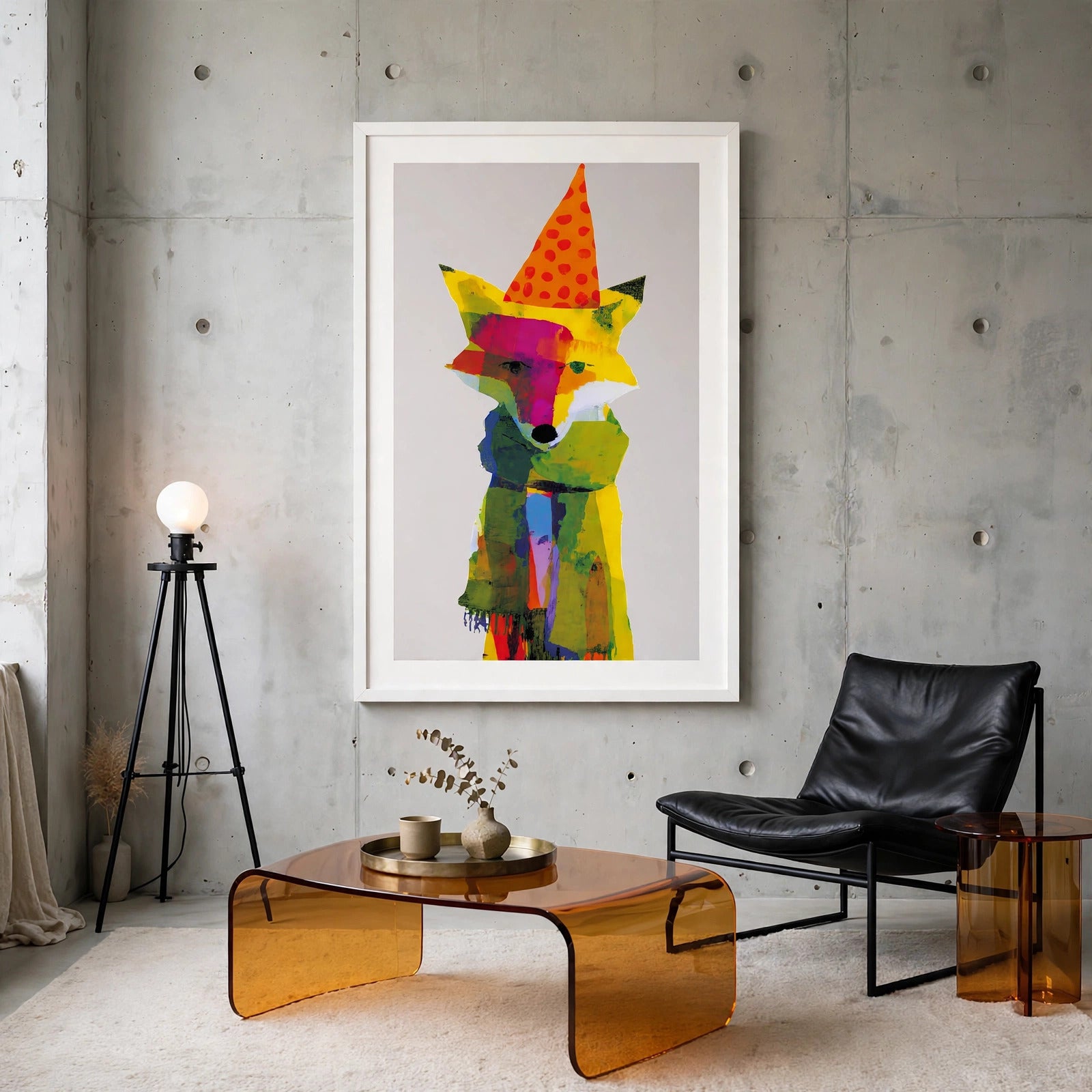 40% OFF Neon Dandy Fox Abstract | A2 & 50×70 cm Poster