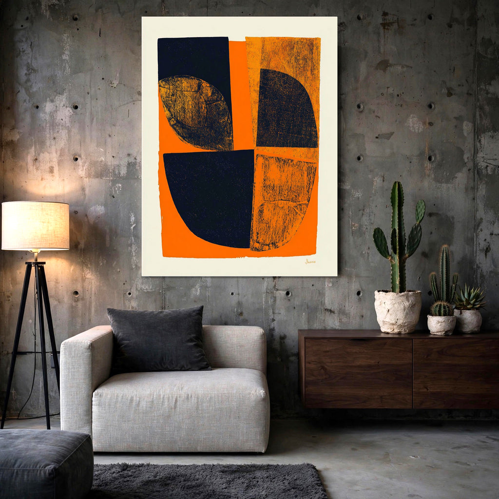 40% OFF Midnight Citrus Abstract — Canvas Print