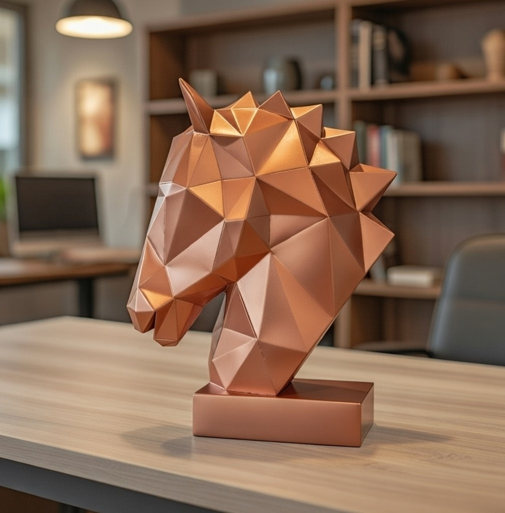 40% OFF Copper Horse Head — Geometric Sculpture