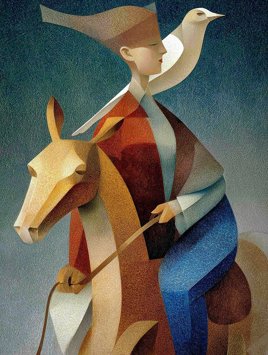 40% OFF The Rider & The Dove Abstract | A2 & 50×70 cm Poster