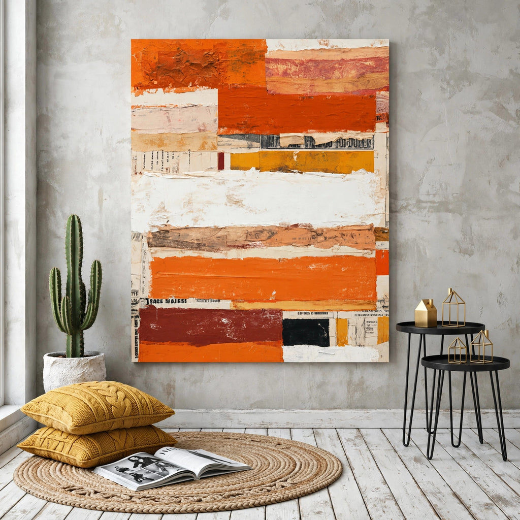 40% OFF Ember Strata Abstract — Canvas Print