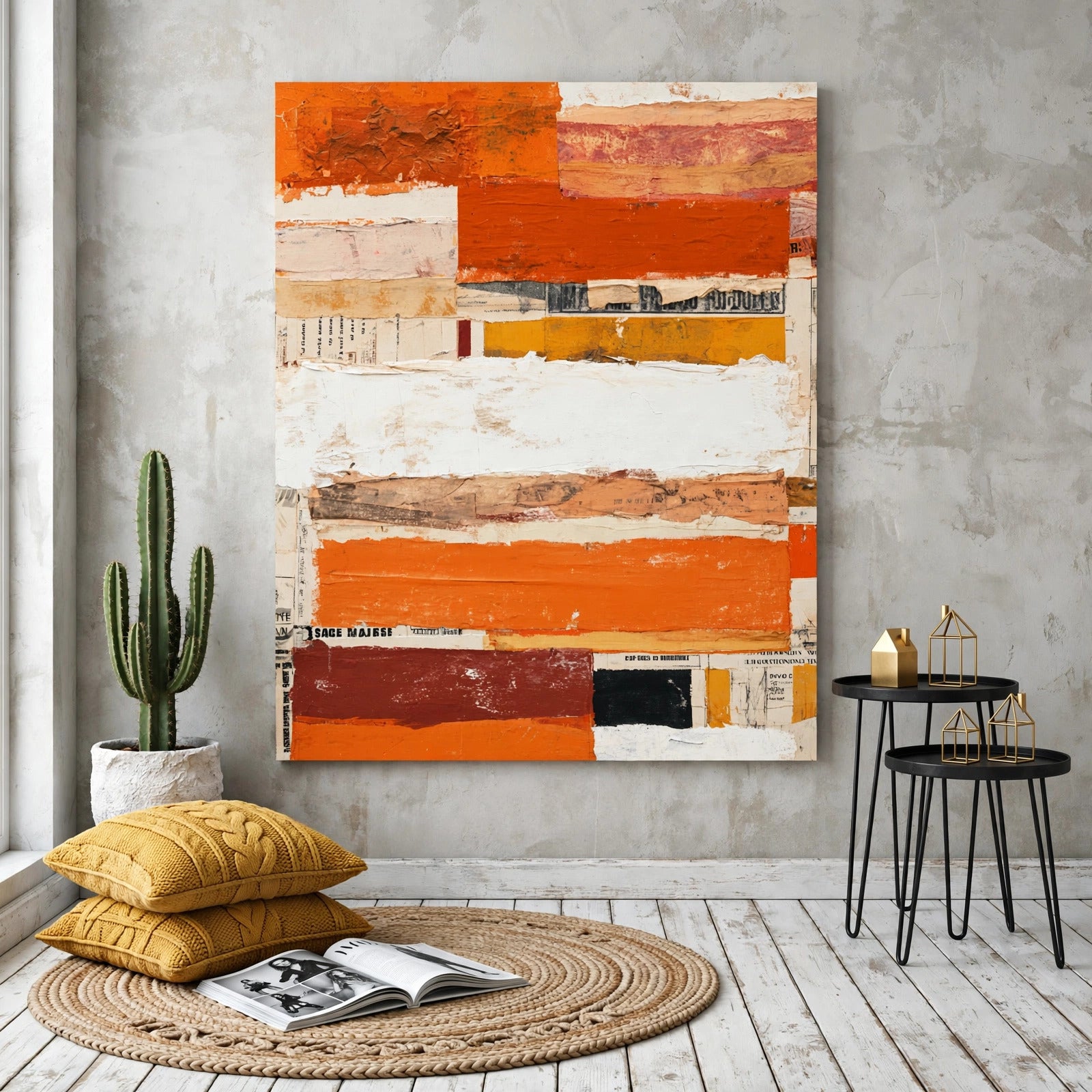 40% OFF Ember Strata Abstract — Canvas Print