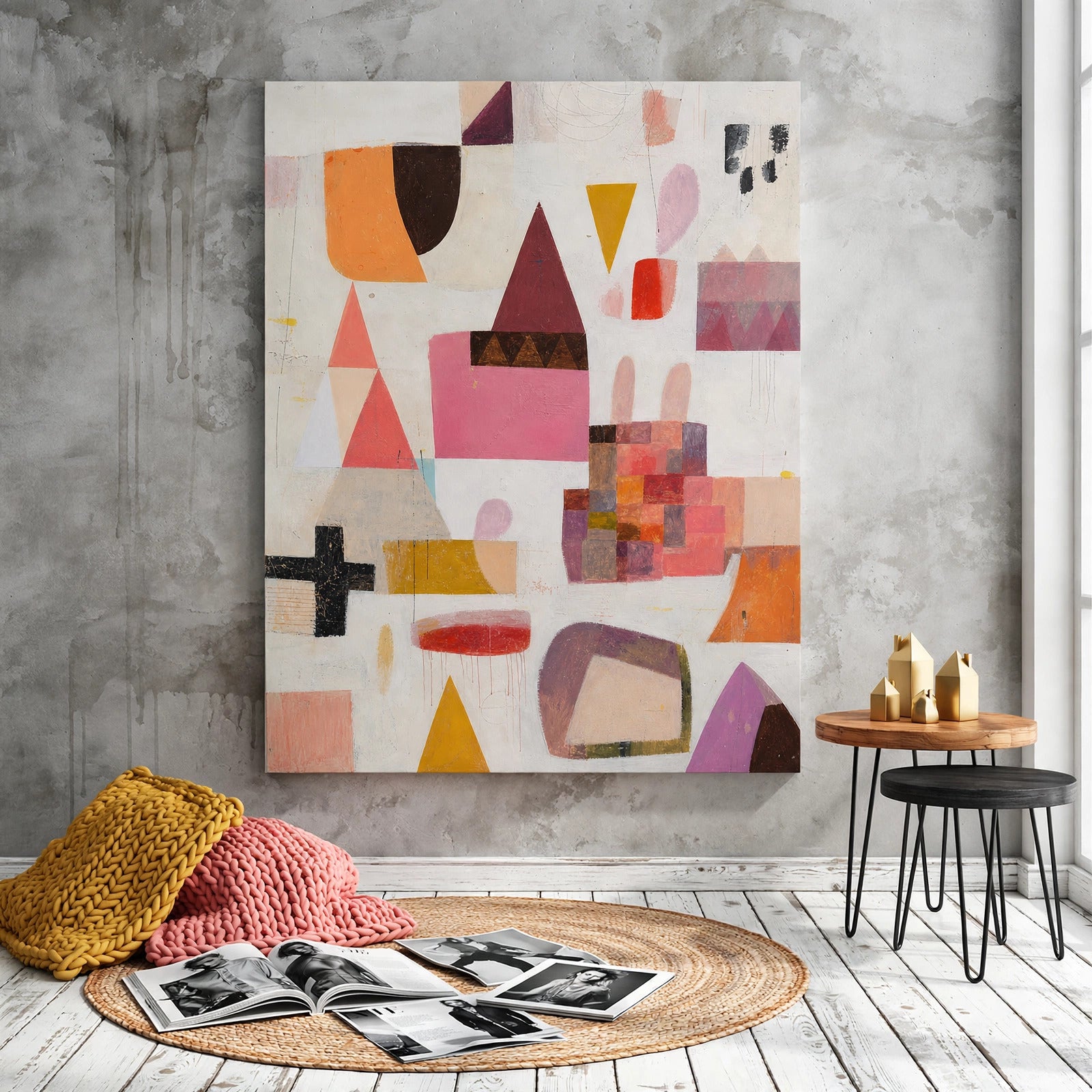 40% OFF Pastel Blocks Abstract — Canvas Print