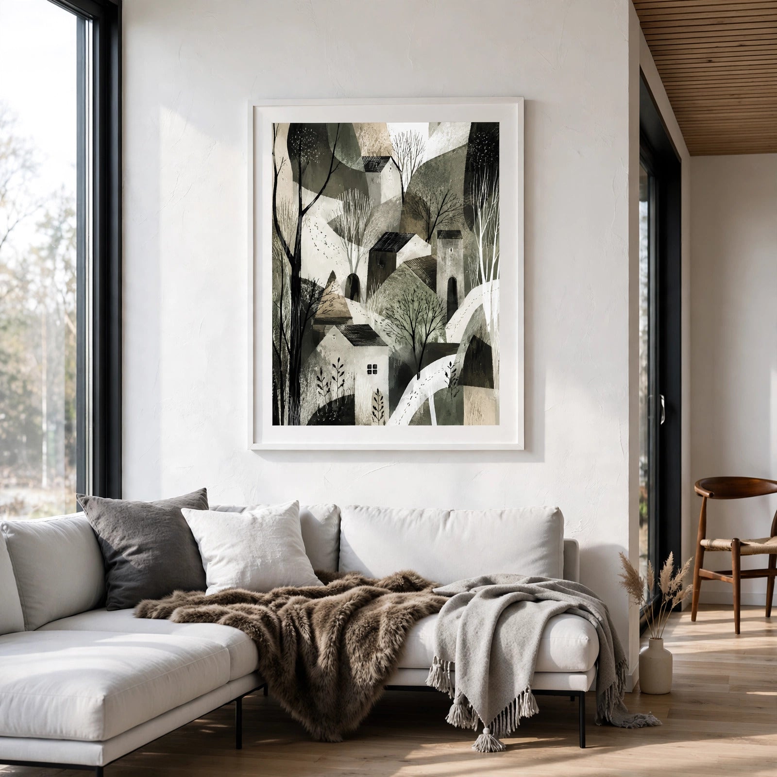 40% OFF Nordic Village Art Print | A2 & 50×70 cm Poster