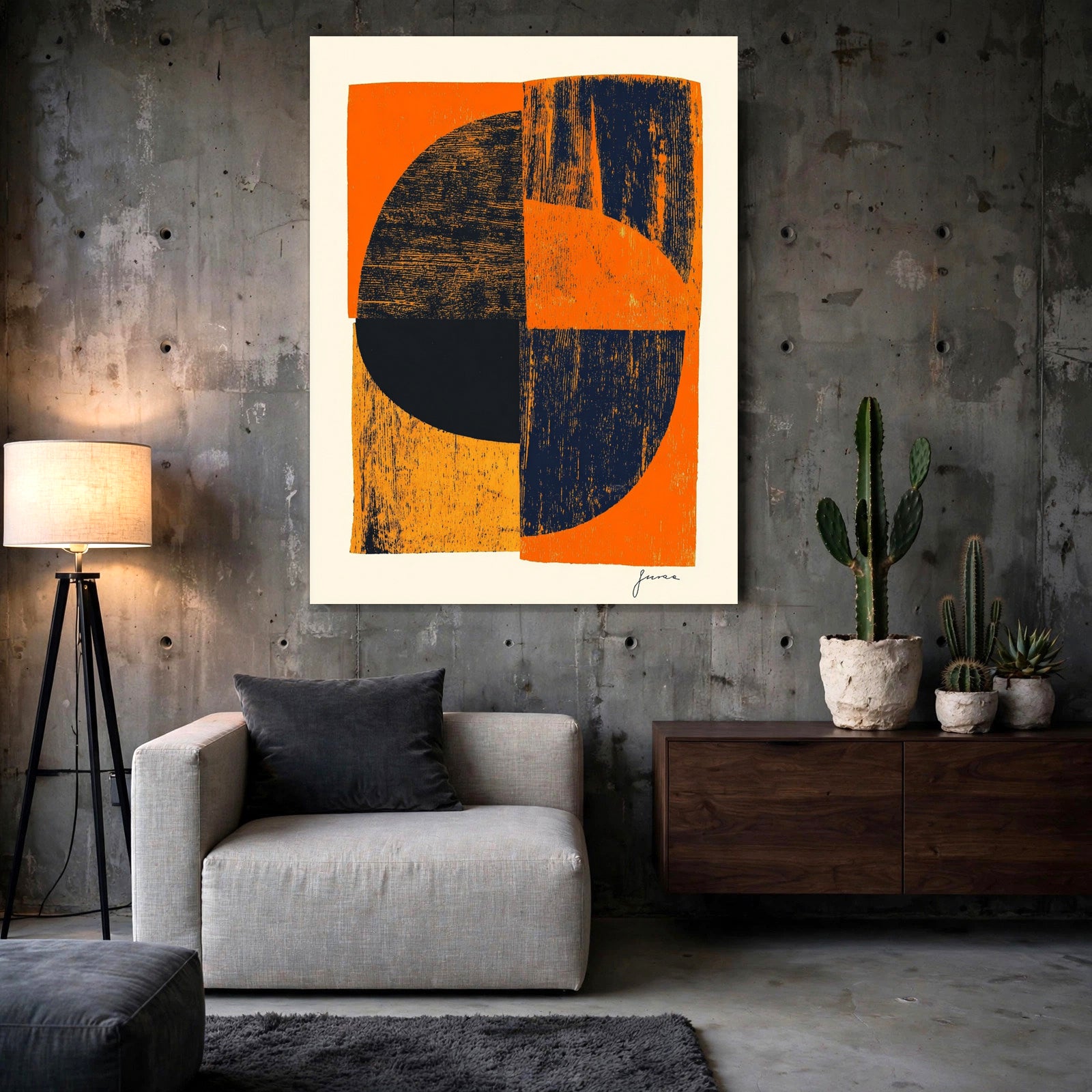 40% OFF Midnight Citrus Abstract — Canvas Print